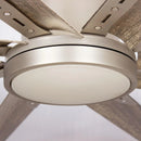 Parrot Uncle 72-Inch Bankston Modern Satin Nickel DC Motor Downrod Mount Ceiling Fan with LED Lighting and Remote Control (F8220110V)