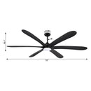Parrot Uncle 72-Inch Jaydn Farmhouse DC Motor Downrod Mount Reversible Ceiling Fan with Lighting and Remote Control
