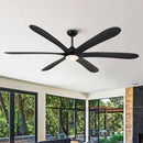 Parrot Uncle 72-Inch Jaydn Farmhouse DC Motor Downrod Mount Reversible Ceiling Fan with Lighting and Remote Control
