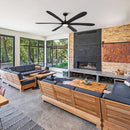 Parrot Uncle 72-Inch Jaydn Farmhouse DC Motor Downrod Mount Reversible Ceiling Fan with Lighting and Remote Control