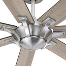 Parrot Uncle 72-Inch Farmhouse DC Motor Brushed Nickel Downrod Mount Reversible Ceiling Fan with Remote Control