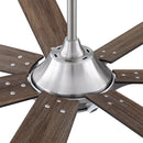 Parrot Uncle 72-Inch Farmhouse DC Motor Brushed Nickel Downrod Mount Reversible Ceiling Fan with Remote Control