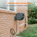 Giraffe Tools 1/2-Inch, 130 Ft. Retractable Garden Hose Reel