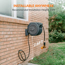 Giraffe Tools 62 Ft.- 155 Ft. Retractable Garden Hose Reel with Adjustable 9-pattern Nozzle