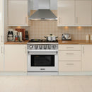 Kostch 30-Inch Gas Range with 5 Burners & 4.55 Cu. Ft. Convection Oven in Stainless Steel (KOS-30RG03M-S)