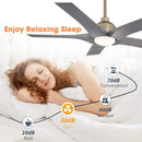 Parrot Uncle 56-Inch Genoa Farmhouse DC Motor Downrod Mount Reversible Ceiling Fan with Lighting and Remote Control (BBLDA158A)