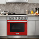 Kostch 36-Inch Glass Top Electric Range with 5 Burners & 6 Cu. Ft. Convection Oven in Red (KOS-36RE06H-R)