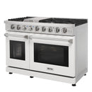 Kostch 48-Inch Propane Gas Range with 6 Burners, Griddle Cooktop & 6.8 Cu. Ft. Convection Oven in White (KOS-48RG03MLP-W)