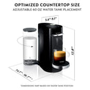 De'Longhi Nespresso VertuoPlus Deluxe Coffee & Espresso Single-Serve Machine and Aeroccino Milk Frother in Black (ENV155BAE)