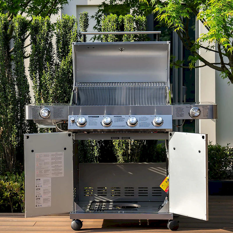 Monument Classic Infrared Propane Gas Grill in Stainless Steel with 4 Burners & 2 Side Burners (24367)