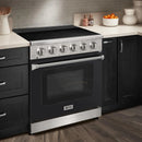 Kostch 30-Inch Glass Top Electric Range with 5 Burners & 4.55 Cu. Ft. Convection Oven in Black (KOS-30RE06H-B)
