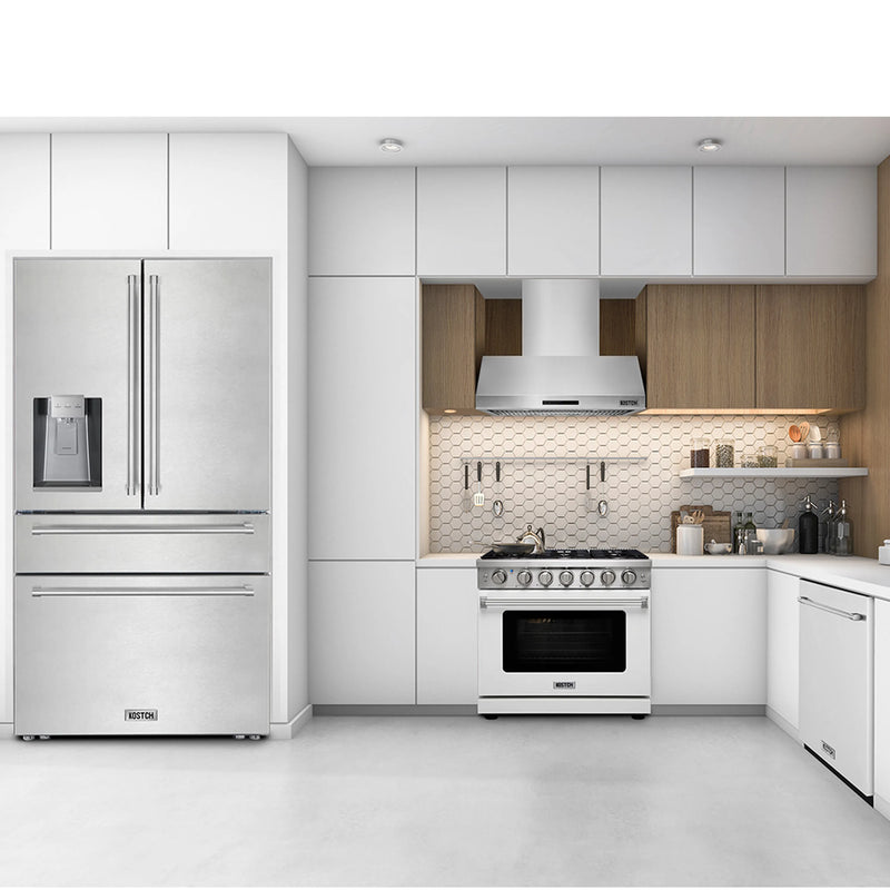 Kostch 24-Inch Top Control Built-in Dishwasher in White (KOS-24DWH06H-W)