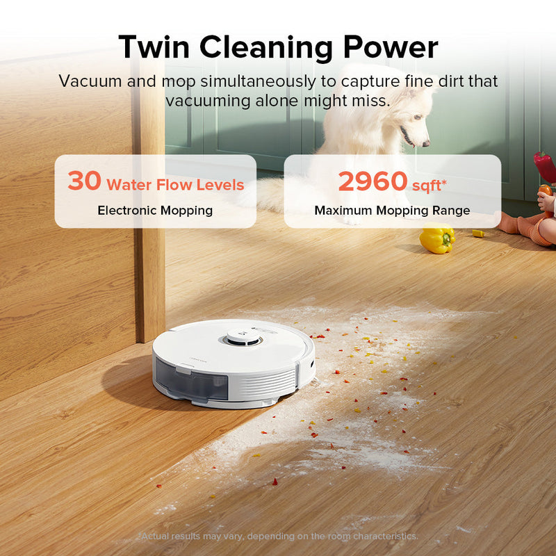 Roborock Q8 Max Robot Vacuum with 5500 Suction Power, & Mop with DuoRoller Brush system