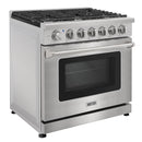 Kostch 36-Inch Propane Gas Range with 6 Burners & 6.0 Cu. Ft. Convection Oven in Stainless Steel (KOS-36RG03MLP-S)