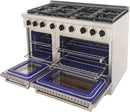 Kucht 48-Inch Propane Gas Range in Stainless Steel with Blue Knob (KFX480/LP-B)