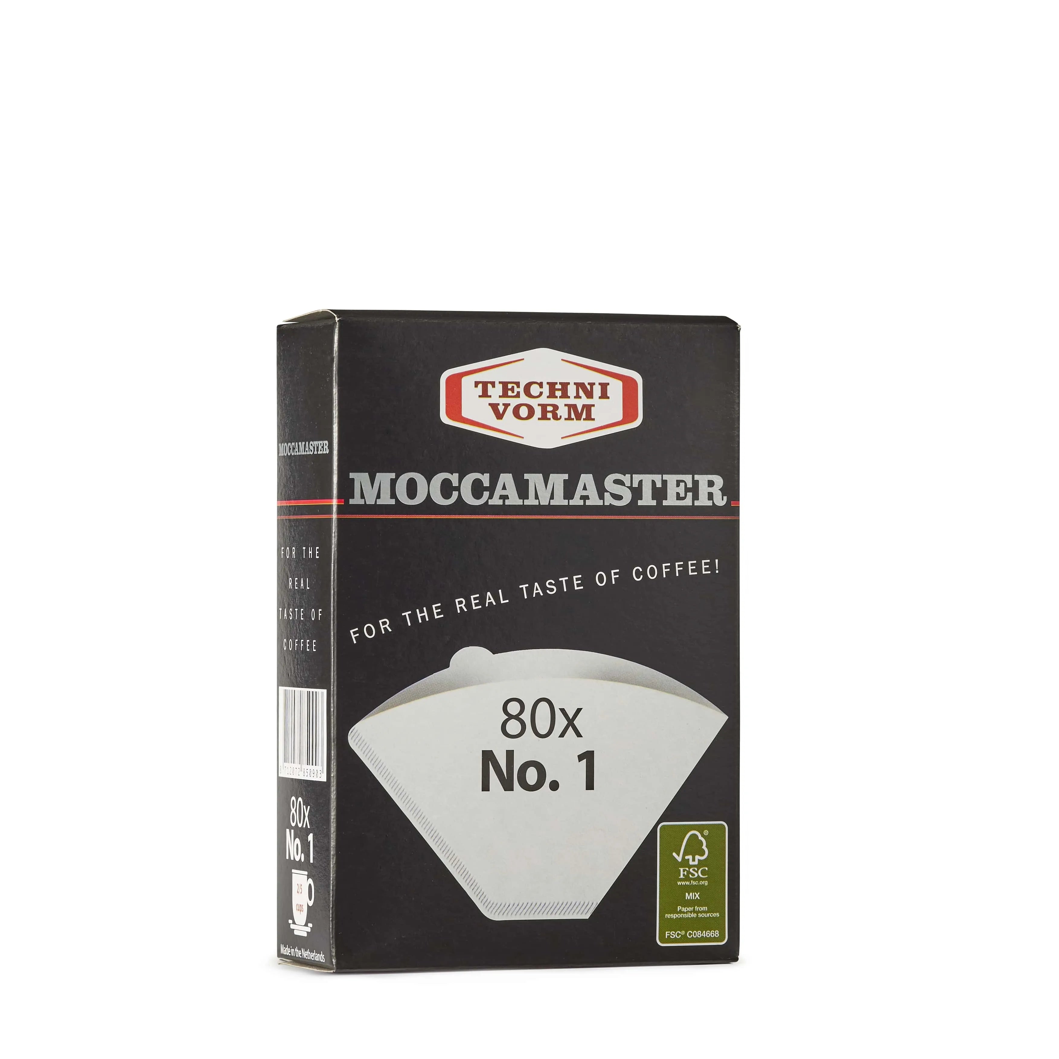 Moccamaster No.1 coffee filter box with 80 filters
