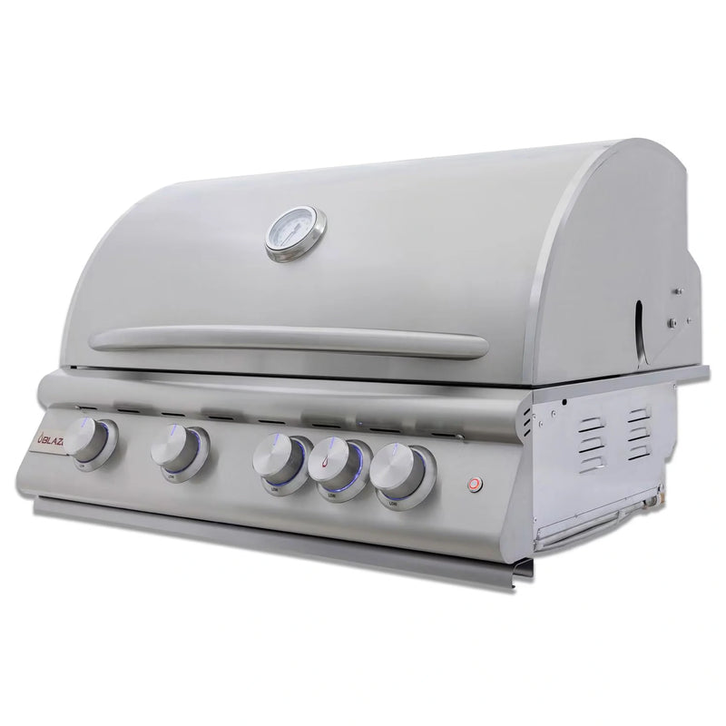 Blaze Grill Package - Premium LTE 32-Inch 4-Burner Built-In Natural Gas Grill, and  Grill Cart in Stainless Steel