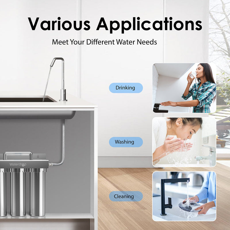 Waterdrop 6-stage Under Sink Ultrafiltration Stainless Steel Water Filter System (TST-UF)