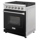 Kostch 30-Inch Propane Gas Range with 5 Burners & 4.55 Cu. Ft. Convection Oven in Black (KOS-30RG03MLP-B)
