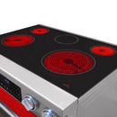 Kostch 36-Inch Electric Range with 5 Elements, Air Fry & Touchscreen Controls, 6.2 Cu. Ft. Convection Oven in Red (KOS-36RE07T-R)