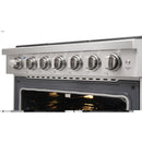 Kostch 36-Inch Propane Gas Range with 6 Burners & 6.0 Cu. Ft. Convection Oven in Black (KOS-36RG03MLP-B)