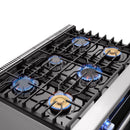 Kostch 36-Inch Tilt Panel Gas Range with 6 Sealed Burners & 6 Cu. Ft. Convection Oven in Black (KOS-36RG07T-B)
