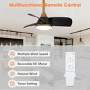 Parrot Uncle 28-Inch Modern DC Motor Downrod Mount Reversible Ceiling Fan with LED Lighting and Remote Control