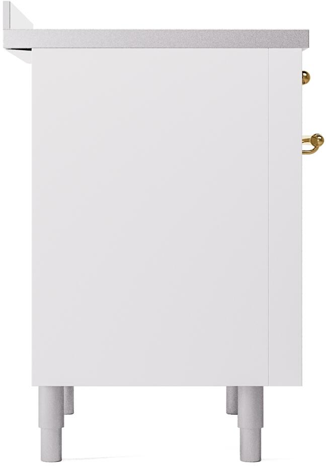 White oven base cabinet side panel with leveling legs