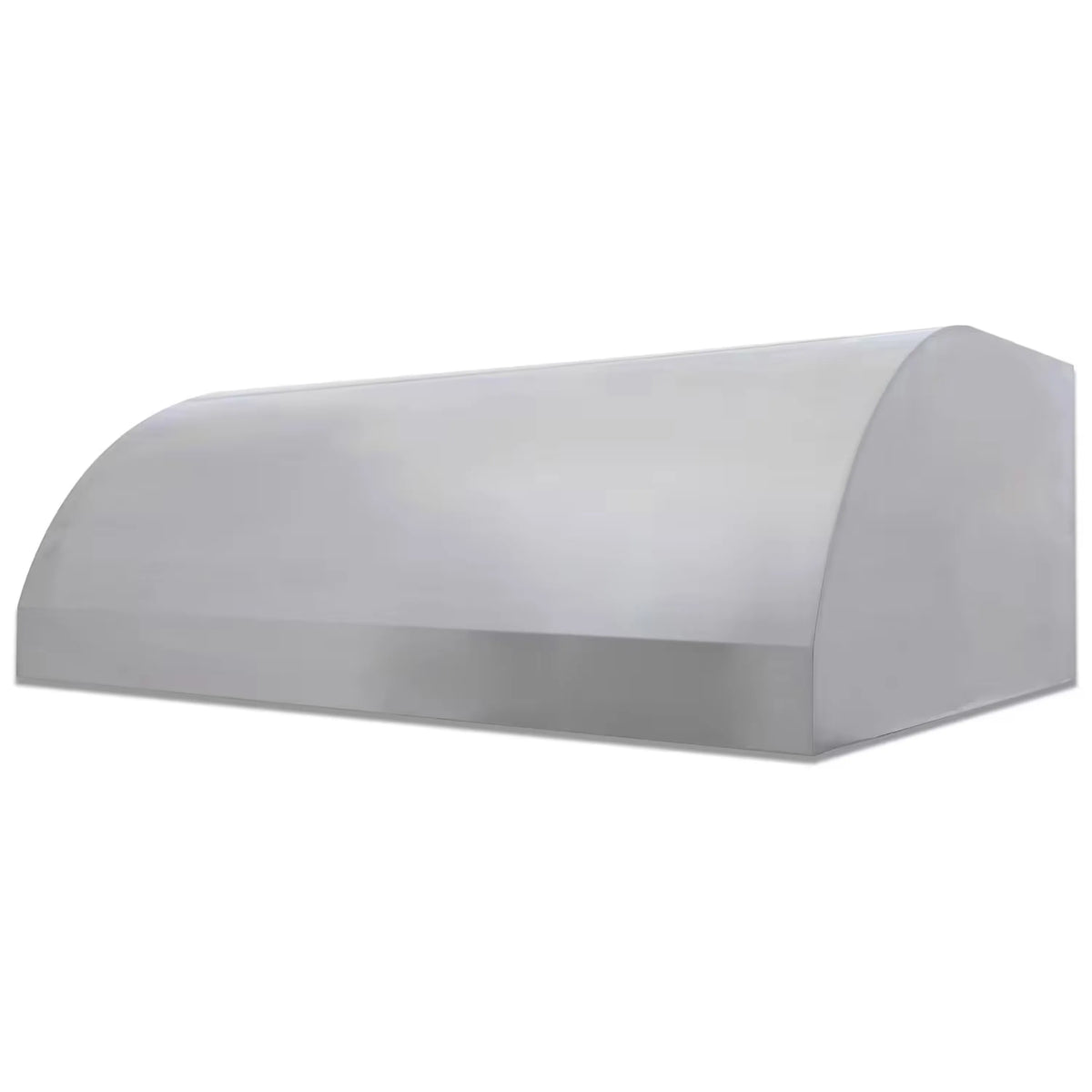 Stainless outdoor vent hood side cover with angled end section