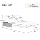 Parrot Uncle Outdoor Patio Rattan Daybed with 5-Position Adjustable Backrest, Removable Cushions & Pillows for Garden, Backyard, Poolside