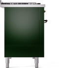 ILVE Nostalgie II 48-Inch Dual Fuel Freestanding Range in Emerald Green with Bronze Trim (UP48FNMPEGBLP)