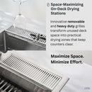 Forno Acqua 33-Inch Drop-In/Undermount MultiSINK Workstation Sink with Waterfall Faucet & Glass Rinser (E-XP30)