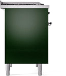ILVE Nostalgie II 40-Inch Dual Fuel Freestanding Range in Emerald Green with Chrome Trim (UPD40FNMPEGCLP)