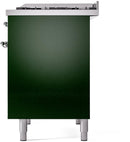 ILVE Nostalgie II 40-Inch Dual Fuel Freestanding Range in Emerald Green with Chrome Trim (UPD40FNMPEGCLP)