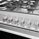 Cosmo 4-Piece Appliance Package - 36-Inch Single Oven Gas Range, Island Range Hood, Dishwasher and Refrigerator in Stainless Steel (COS-4PKG-070)