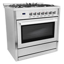 Cosmo 4-Piece Appliance Package - 36-Inch Single Oven Gas Range, Wall Mount Range Hood, Dishwasher and Refrigerator in Stainless Steel (COS-4PKG-210)
