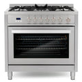 Cosmo 36-Inch 3.8 Cu. Ft. Single Oven Gas Range with 5 Burner Cooktop in Stainless Steel (COS-965AGFC)