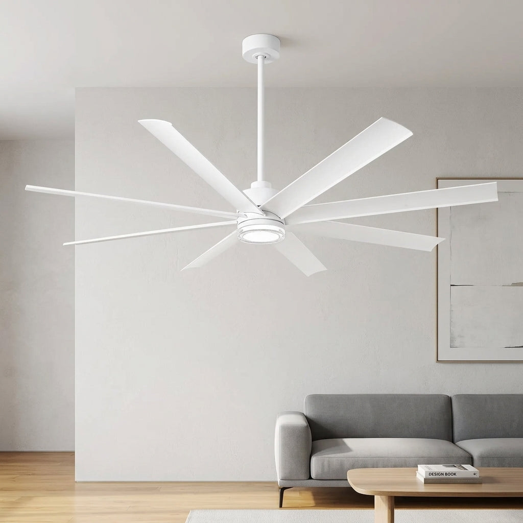 Parrot Uncle 72-Inch Daugava Modern Downrod Mount Smart Fan with LED Light