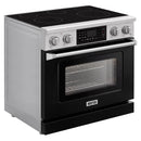 Kostch 36-Inch Electric Range with 5 Elements, Air Fry & Touchscreen Controls, 6.2 Cu. Ft. Convection Oven in Black (KOS-36RE07T-B)