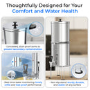 Waterdrop Gravity-fed Water Filter System, NSF/ANSI 42&372 Standard, 2.25G Stainless-Steel System with 2 Filters, Sight Glass Spigot and Stand, Reduces Chlorine and Lead-King Tank Series