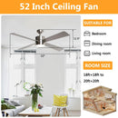 Parrot Uncle 52-Inch Bucholz Industrial Ceiling Fan with Dimmable LED Light