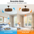 Parrot Uncle 24-Inch Farmhouse DC Motor Ceiling Fan with Lighting and Remote Control (A556606CA110V)