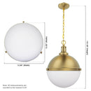 Parrot Uncle Aaron 12-Inch 2-Light Gold Dimmable Island Pendant Light (AA401G)