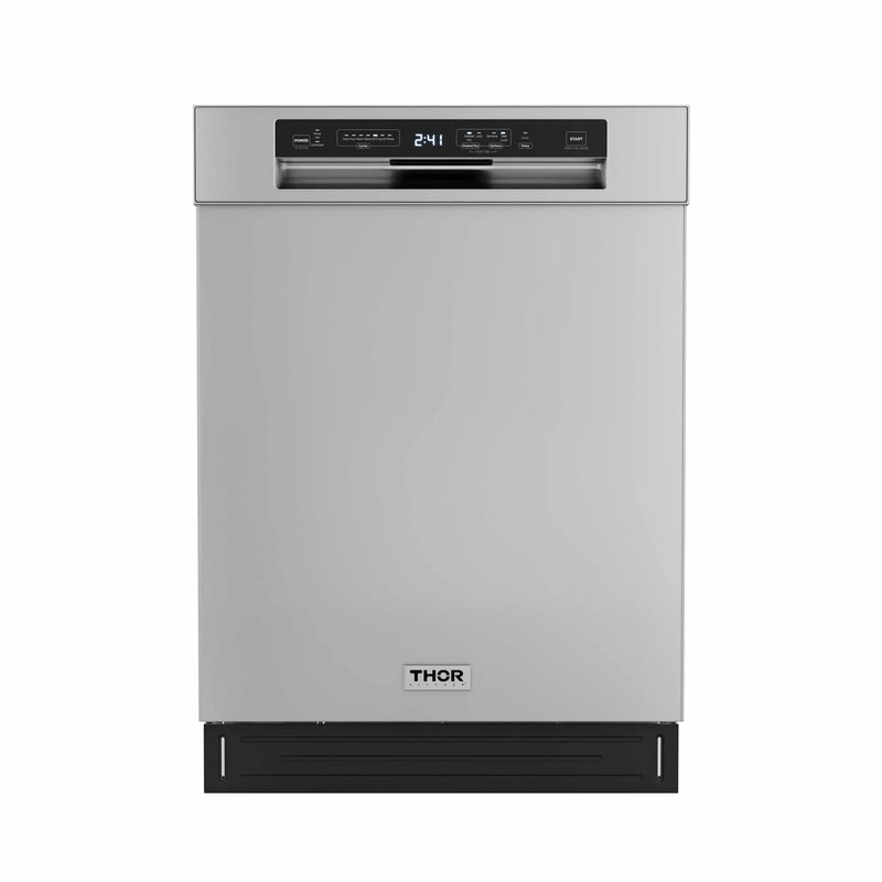 Thor Kitchen A-Series 5-Piece Appliance Package - 30-Inch Electric Range, Under Cabinet Range Hood, Refrigerator, Dishwasher, and Microwave in Stainless Steel