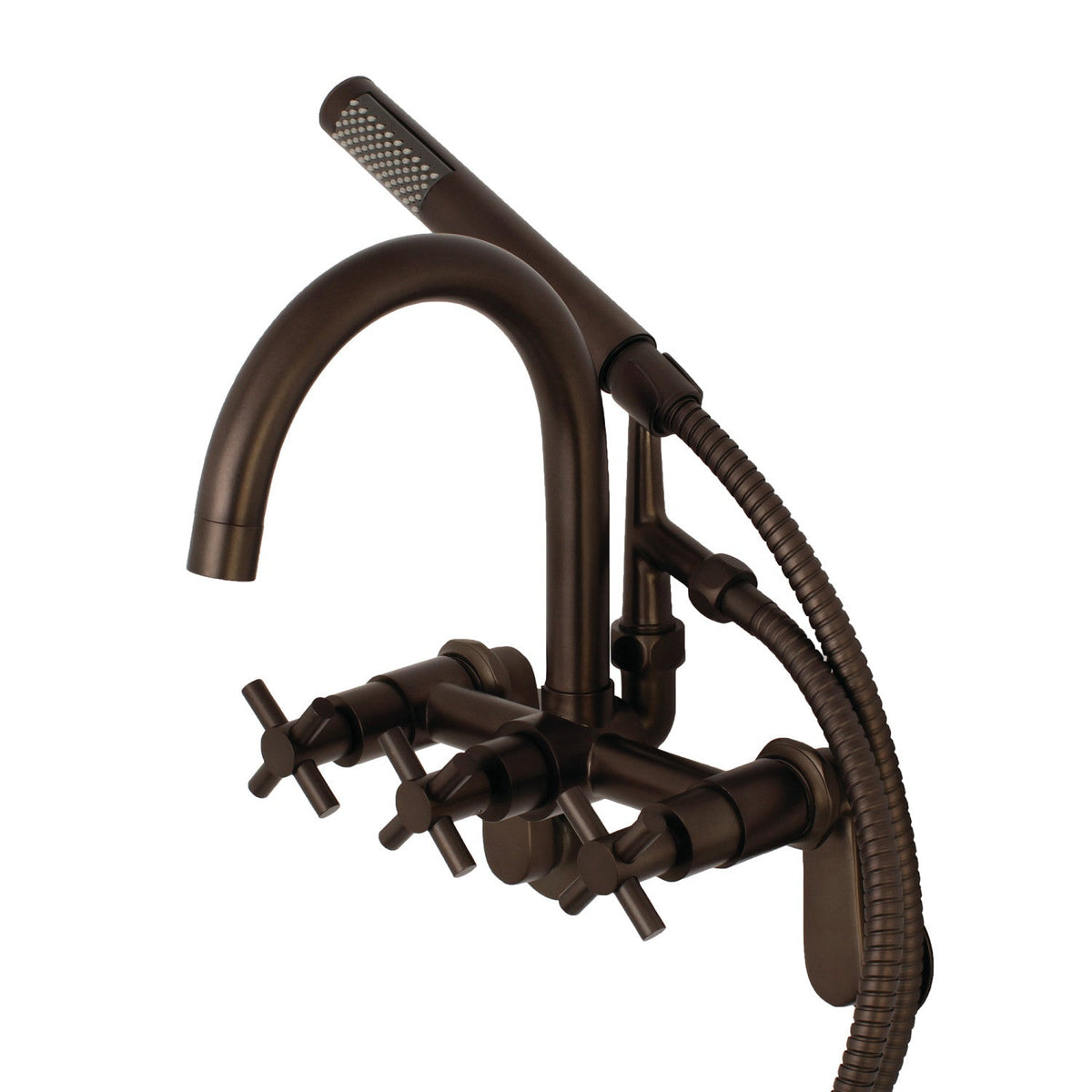 Aqua Vintage Concord 7-Inch Adjustable Wall Mount Tub Faucet in Oil Rubbed Bronze