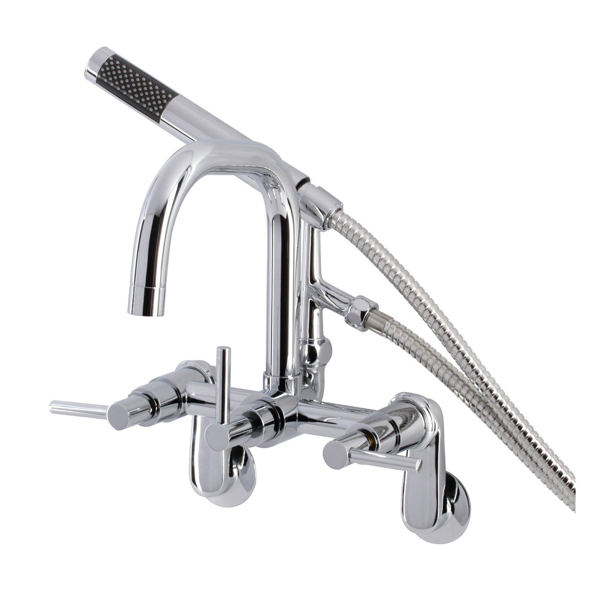 Aqua Vintage Concord Wall Mount Clawfoot Tub Faucet in Polished Chrome