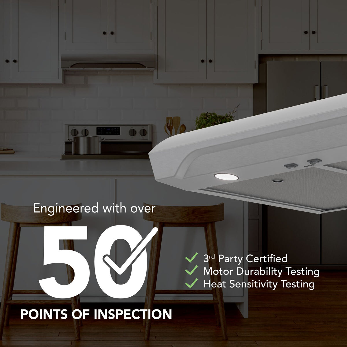 Broan-NuTone Alta 30-Inch 350 CFM 2-Speed Convertible Under Cabinet Range Hood in Stainless Steel (ALT1303SS)