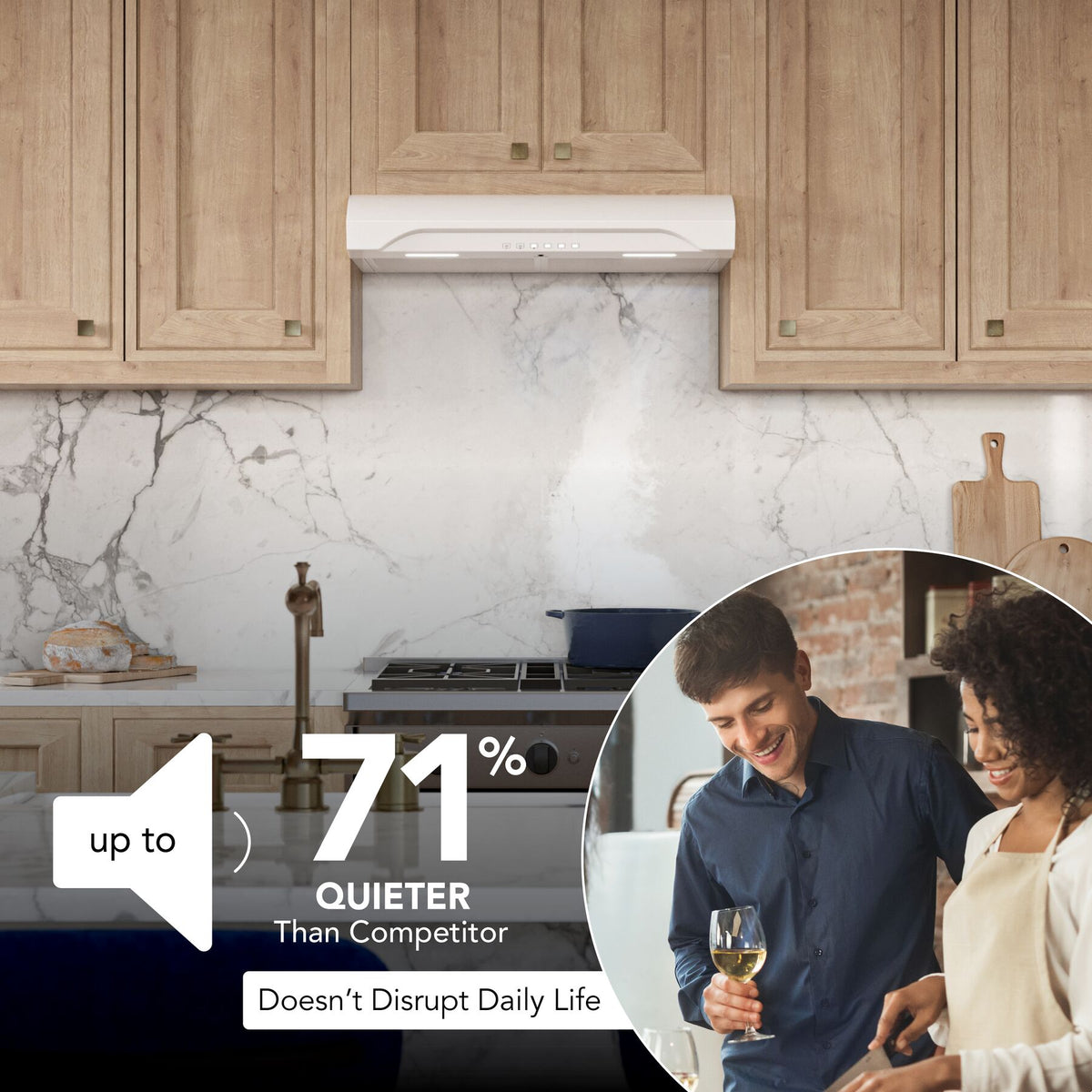 Broan-NuTone Alta 30-Inch 490 CFM 3-Speed Convertible Under Cabinet Range Hood in White (ALT3304WW)