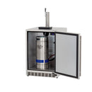 TrueFlame 24-Inch 6.6 Cu. Ft. Deluxe Outdoor Rated No Tap Kegerator in Stainless Steel  (AMD-RFR-24DK)
