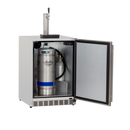 TrueFlame 24-Inch 6.6 Cu. Ft. Deluxe Outdoor Rated No Tap Kegerator in Stainless Steel  (AMD-RFR-24DK)